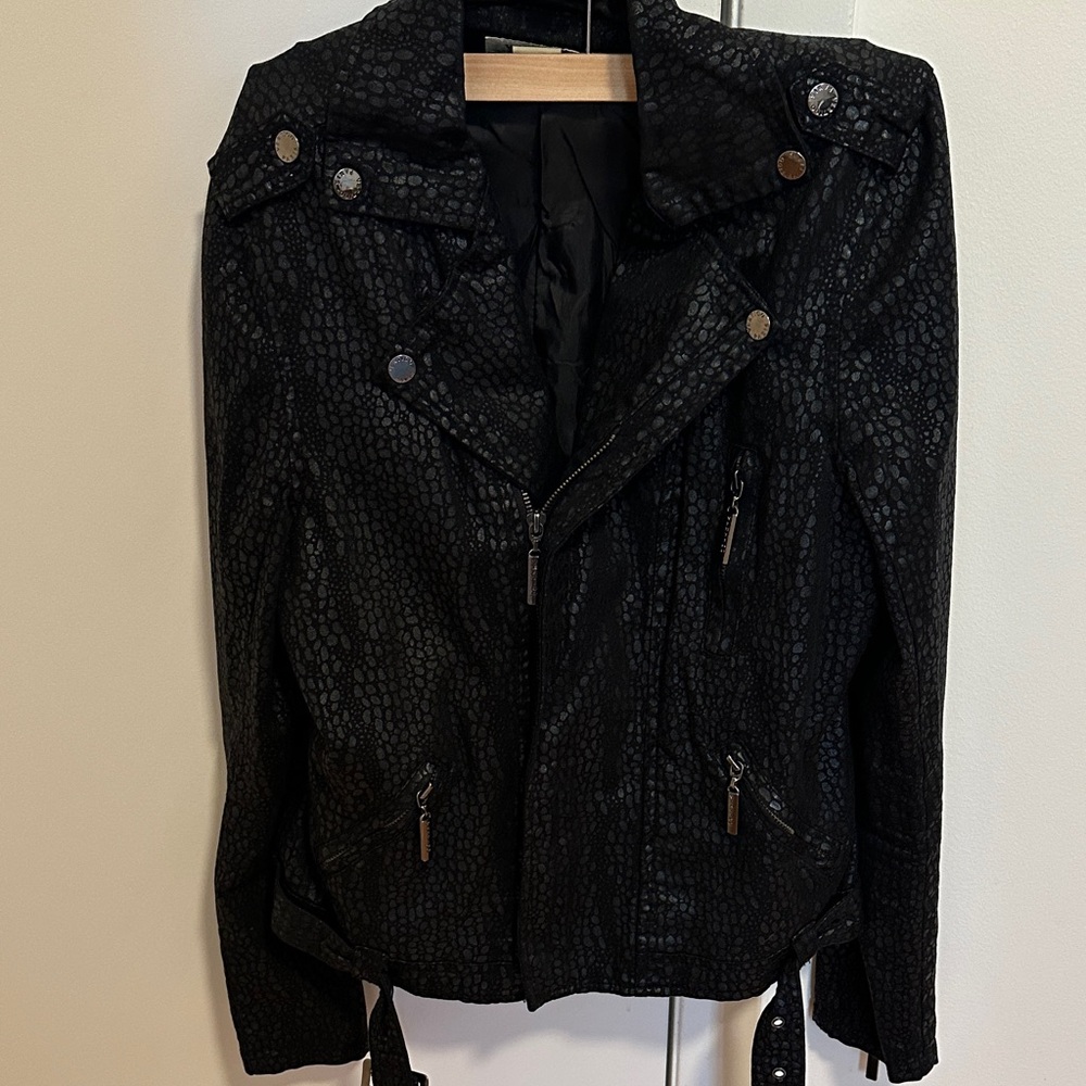 Women's Black Reptile Print Jacket